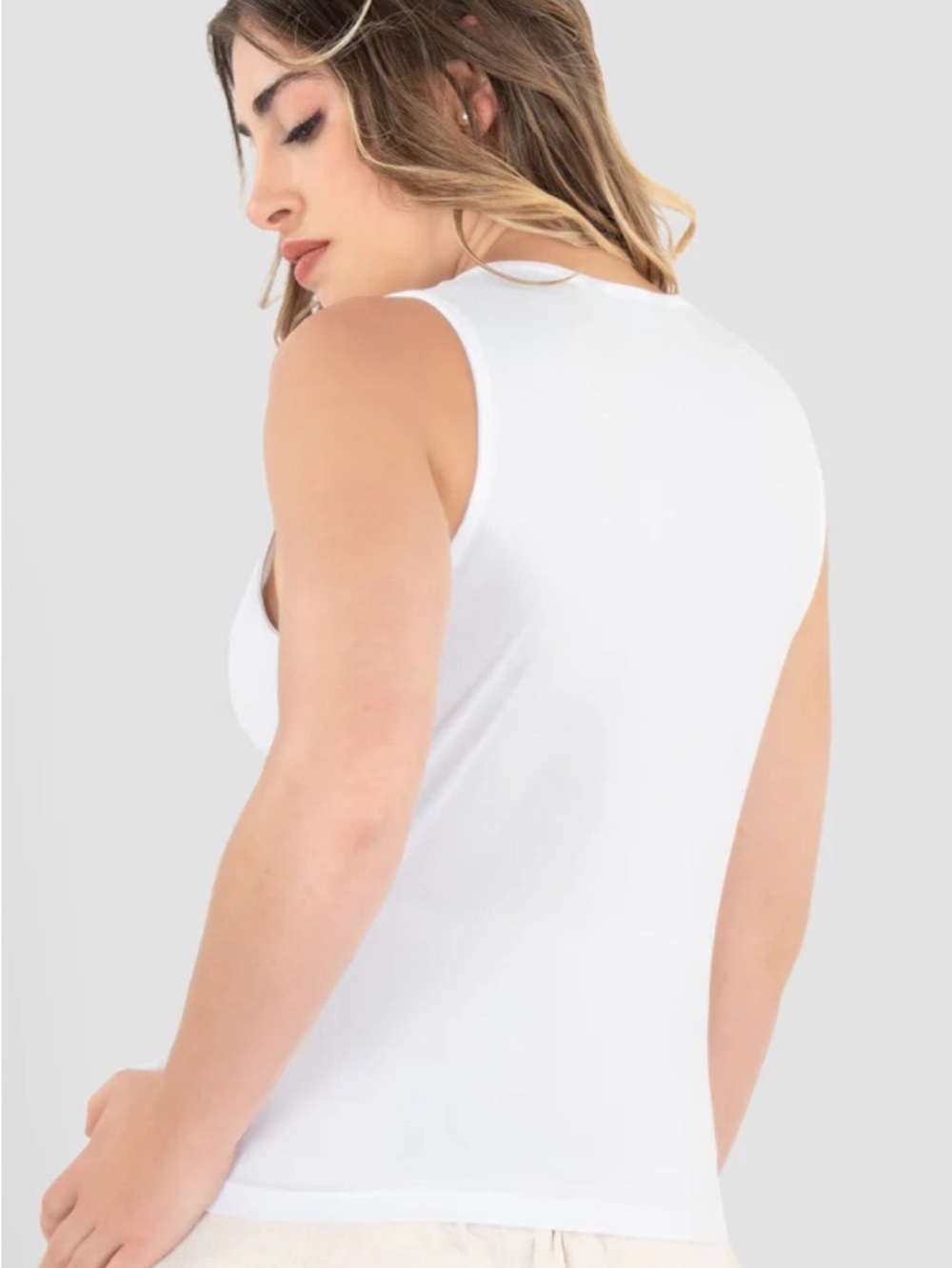 White Rhinestone 'Lucky Star' Tank - Picture 6 of 9
